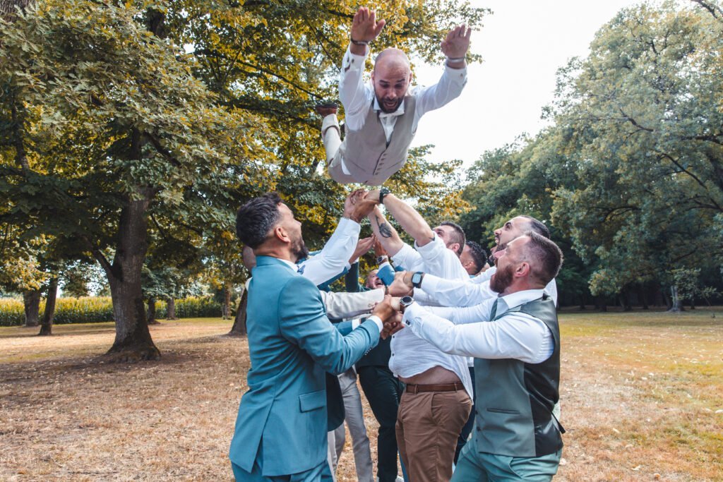 des photographies fun pour les mariés