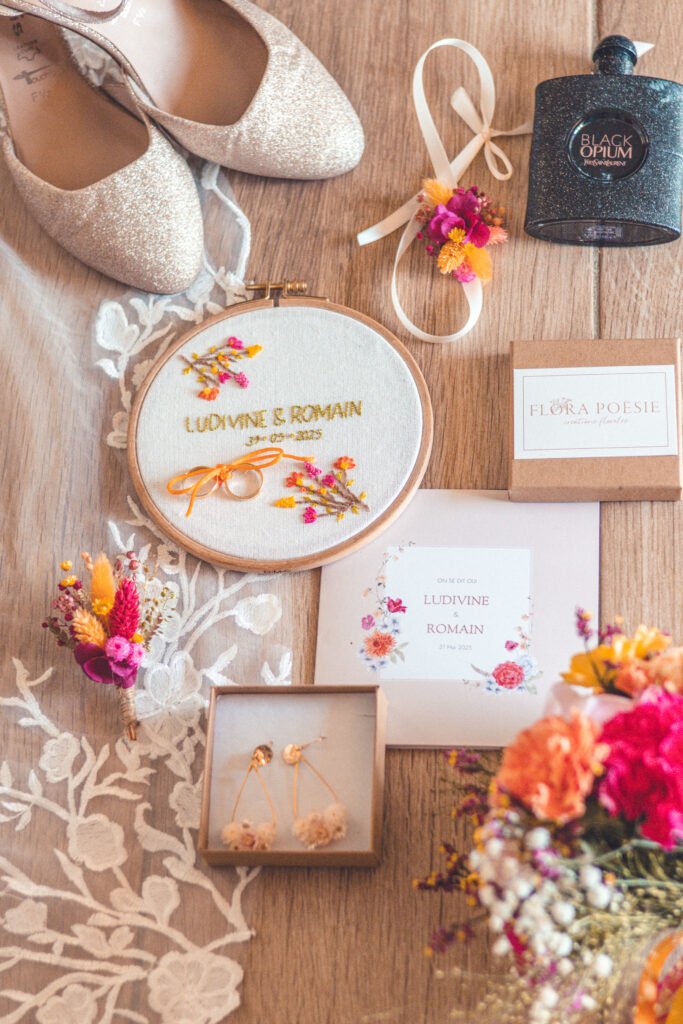 flatlay photographe de mariage en haute garonne